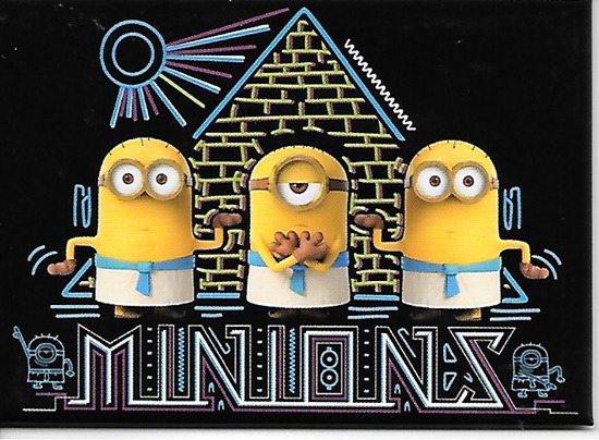 Minions Movie Egyptian Minions and Pyramid Figure Refrigerator Magnet NEW UNUSED picture