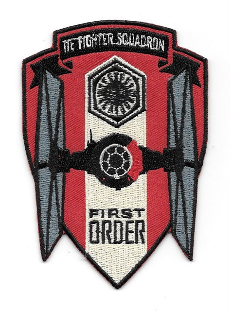 Star Wars The Force Awakens First Order Tie Fighter Squadron Logo Patch UNUSED