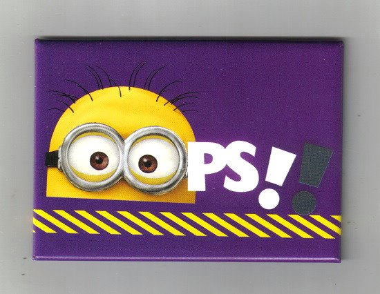 Despicable Me Movie Minion Tim Saying "OOPS!!" Refrigerator Magnet, NEW UNUSED picture