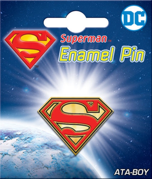 DC Comics Superman Chest S Logo Thick Metal Enamel Pin NEW UNUSED picture