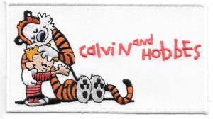 Calvin and Hobbes Hugging Figures Embroidered Patch NEW UNUSED