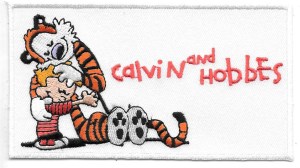 Calvin and Hobbes Hugging Figures Embroidered Patch NEW UNUSED picture