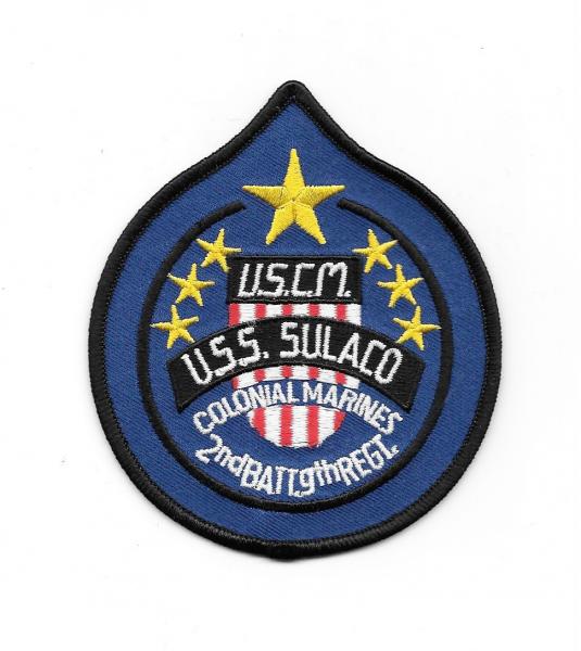 Aliens Movie U.S.S. Sulaco Ship Logo Embroidered 4" Patch, NEW UNUSED picture