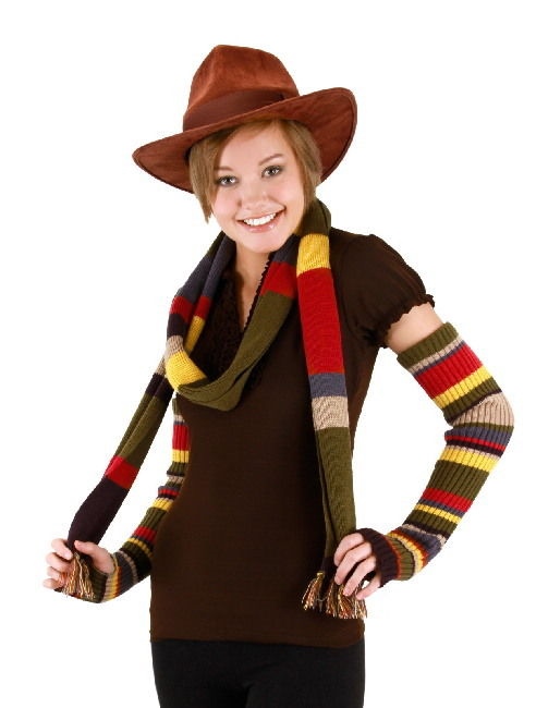 Doctor Who The 4th Doctor Knitted Licensed Arm Warmers Scarf Colors NEW UNWORN picture