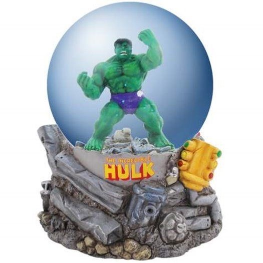 Marvel Comics The Incredible Hulk Green and Angry 100 mm Water Globe NEW BOXED picture