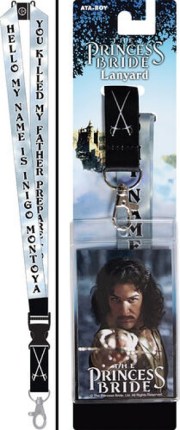 The Princess Bride Hello My Name Is Inigo Montoya Lanyard & Badge Holder UNUSED