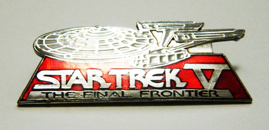 Star Trek V: The Final Frontier Enterprise NCC-1701-A Cloisonne Metal Pin 1989 picture