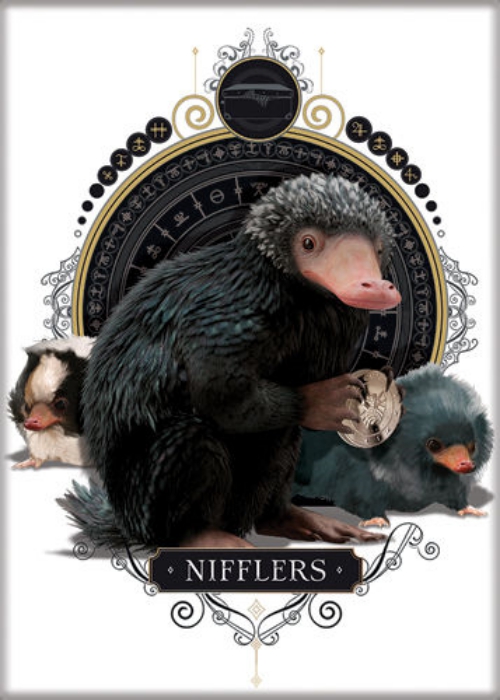 Fantastic Beasts The Crimes of Grindelwald Nifflers on White Magnet Harry Potter picture