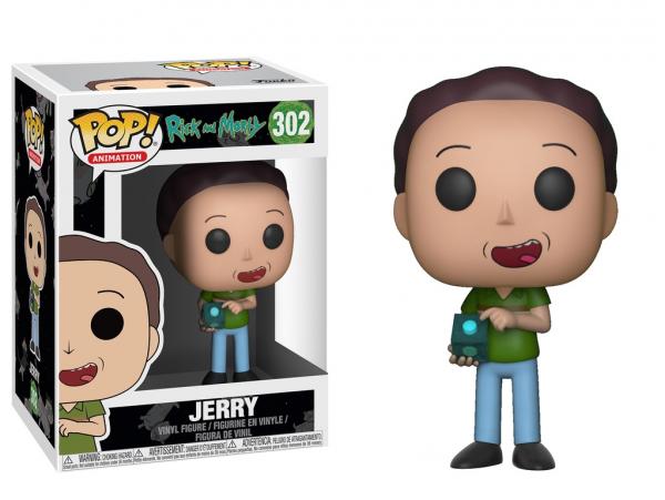 Rick and Morty Jerry Pushing Button POP! Vinyl Figure #302 FUNKO NEW UNUSED MIB
