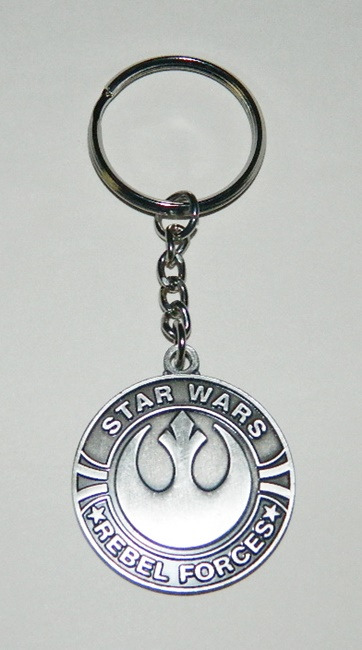 Classic Star Wars Rebel Forces Antique Grey Metal Key Chain 1995 NEW UNUSED