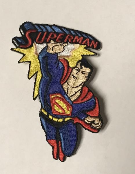 Superman Flying Figure and Name Logo 1950's Patch NEW UNUSED