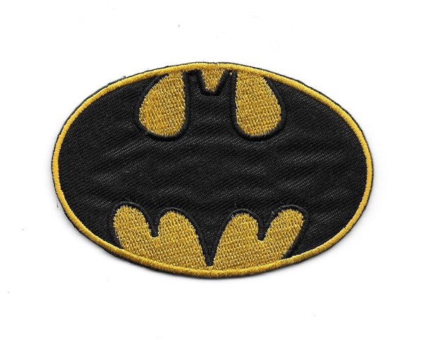 Batman Comic Book Style Batman Bat Chest Logo Embroidered Patch NEW UNUSED