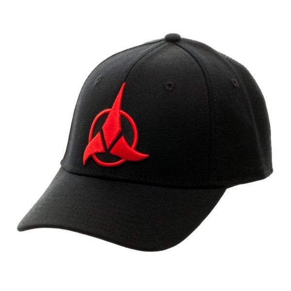 Star Trek Red Klingon Embroidered Logo Adjustable Flex Baseball Cap Hat NEW picture