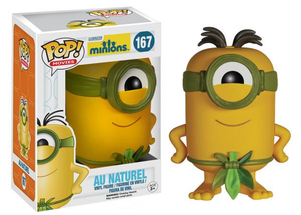 Minions Movie Stuart Au Naturel Vinyl POP Figure Toy #167 FUNKO NEW NIB picture