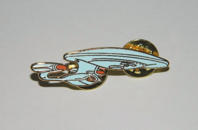Star Trek: The Next Generation Enterprise 1701-D Cloisonne Metal Pin 1988 UNUSED