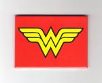 DC Comics Wonder Woman WW Chest Logo On Red Refrigerator Magnet, NEW UNUSED