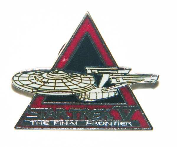 Star Trek V: The Final Frontier Enterprise Triangle Metal Cloisonne Pin 1989 NEW