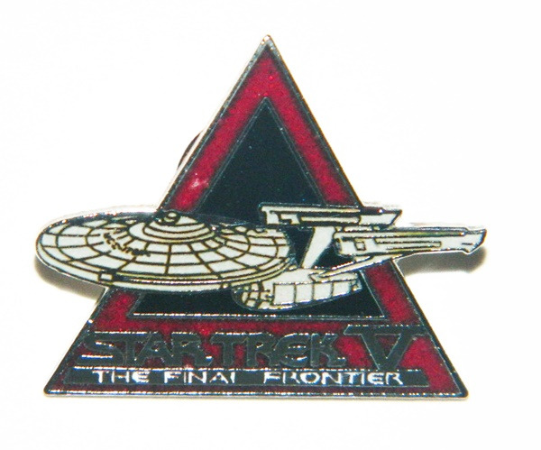 Star Trek V: The Final Frontier Enterprise Triangle Metal Cloisonne Pin 1989 NEW picture