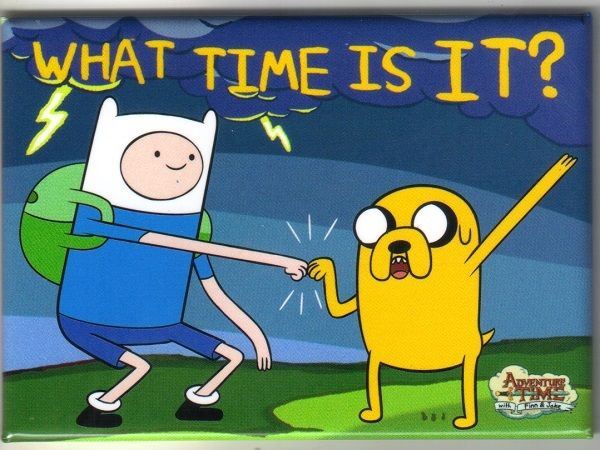 Adventure Time Finn and Jake What Time Is It? Refrigerator Magnet, NEW UNUSED