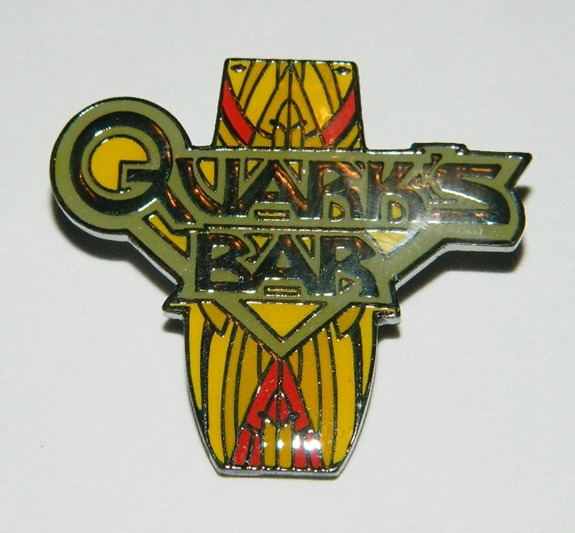 Star Trek: Deep Space Nine Quark's Bar Logo Enamel Metal Pin 1994 NEW UNUSED picture