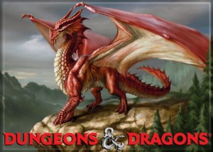 Dungeons & Dragons 4th Edition Fantasy Dragon Art Refrigerator Magnet NEW UNUSED