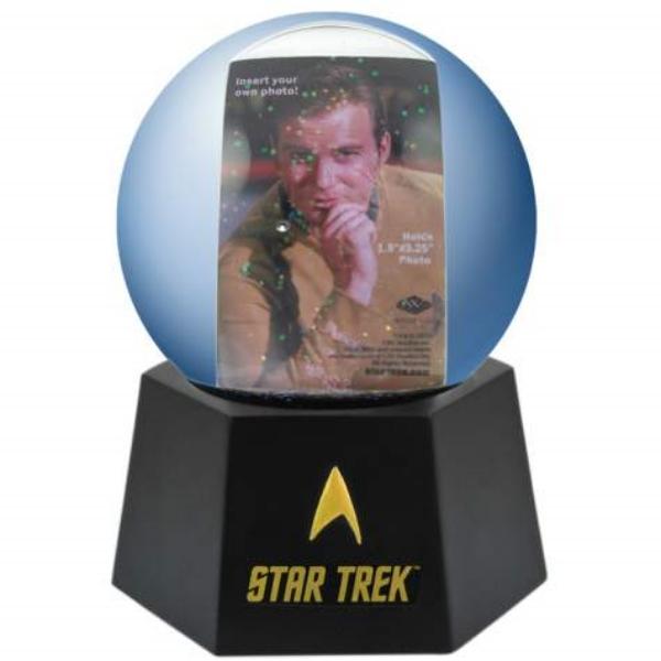 Classic Star Trek Enter Your Photo Lighted 100mm Figurine Water Globe 2011 NEW