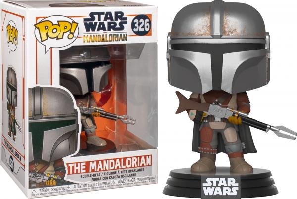 Star Wars The Mandalorian w/ Rifle Vinyl POP! Figure Toy #326 FUNKO MIB IN STOCK