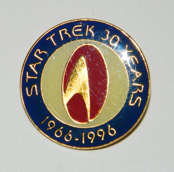 Star Trek 30th Anniversary Command Logo 1966-1996 Enamel Metal Pin 1995 UNUSED picture