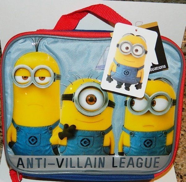 Despicable Me Minions Anti-Villain League Soft Vinyl Lunch Bag Lunchbox, UNUSED