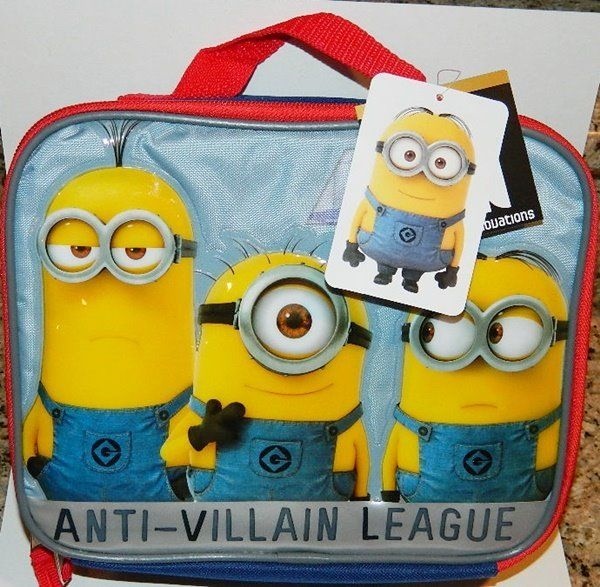 Despicable Me Minions Anti-Villain League Soft Vinyl Lunch Bag Lunchbox, UNUSED picture