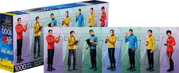 Star Trek The Original Series Main Cast 1000 Piece Slim Line Puzzle NEW SEALED picture