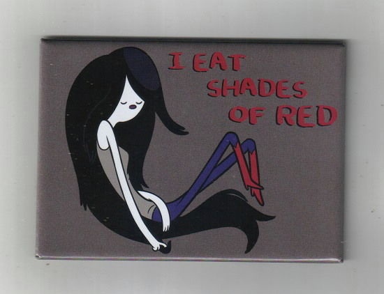 Adventure Time Marceline Saying I Eat Shades of Red Refrigerator Magnet, UNUSED