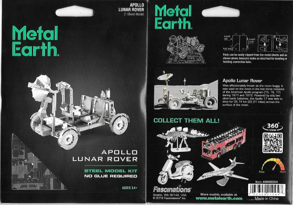 Apollo Space Program Lunar Rover Metal Earth Steel Model Kit NEW SEALED picture