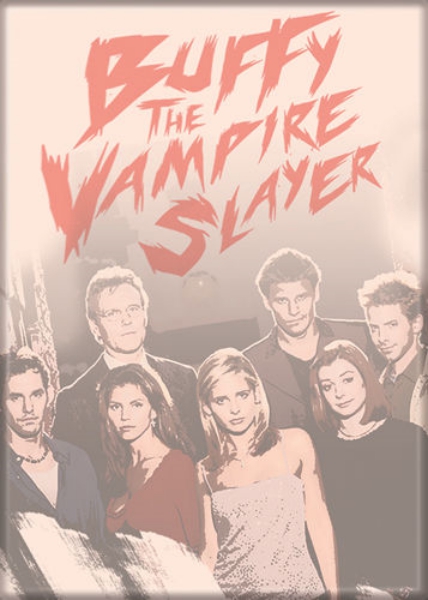 Buffy The Vampire Slayer Season 3 Cast On Peach Photo Refrigerator Magnet NEW