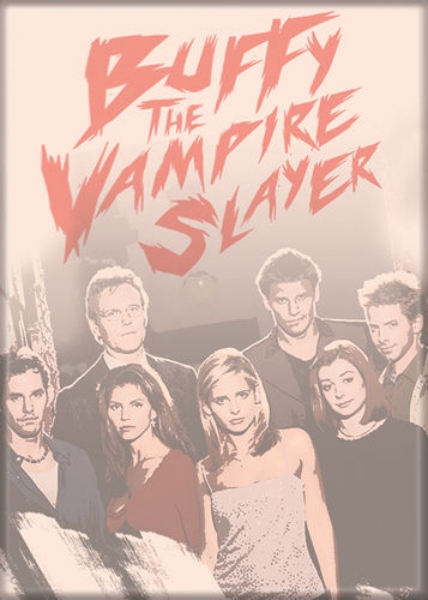 Buffy The Vampire Slayer Season 3 Cast On Peach Photo Refrigerator Magnet NEW picture