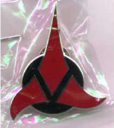 Star Trek: The Next Generation Klingon Large Logo Cloisonne Pin NEW UNUSED