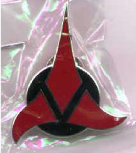 Star Trek: The Next Generation Klingon Large Logo Cloisonne Pin NEW UNUSED picture