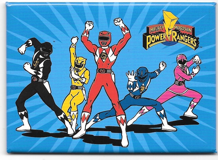 Mighty Morphin Power Rangers Move Group Image Refrigerator Magnet NEW UNUSED