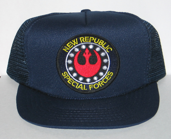 Star Wars New Republic Special Forces Logo Patch on a Black Baseball Cap Hat NEW