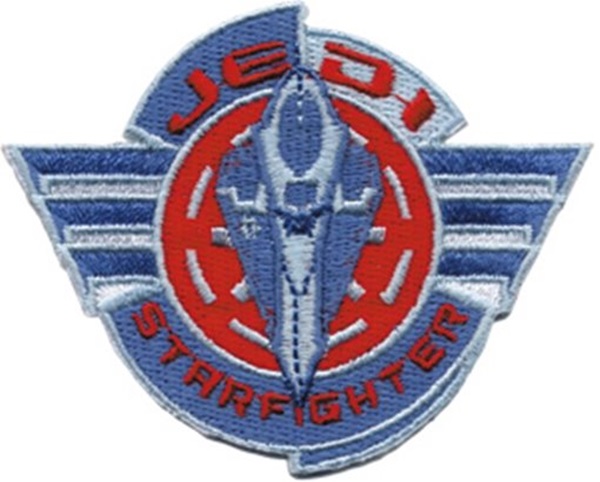 Star Wars Clone Wars Starfighter Logo Embroidered Patch, NEW UNUSED
