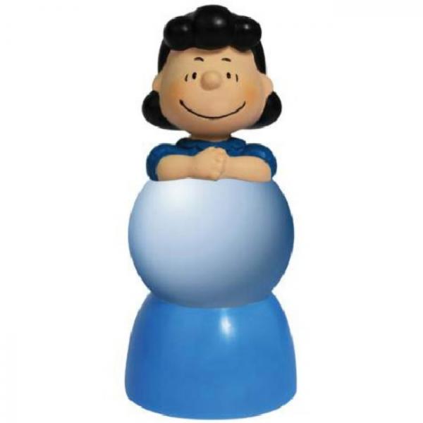 Peanuts Lucy van Pelt Figure Lighted 35mm Sparkler Water Globe, NEW BOXED
