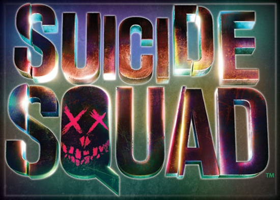 Suicide Squad Movie Rainbow Name Logo Refrigerator Magnet NEW UNUSED