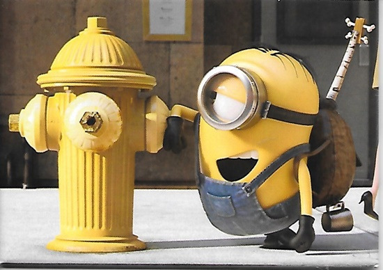 Minions Movie Minion Stuart Beside a Fire Hydrant Refrigerator Magnet NEW UNUSED picture