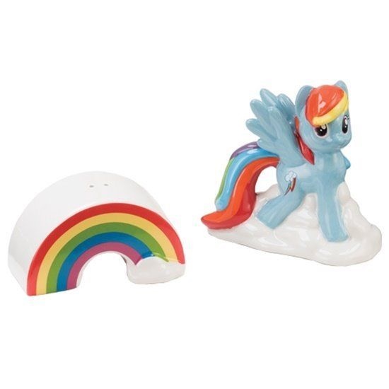 My Little Pony Rainbow Dash Ceramic Salt and Pepper Shakers Set NEW UNUSED BOXED picture