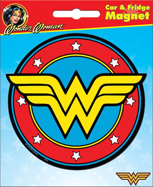 DC Comics Wonder Woman Large WW Chest Logo Image Car Magnet NEW UNUSED