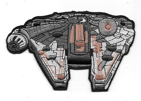 Star Wars Millennium Falcon Die-Cut Embroidered Patch Large Version NEW UNUSED