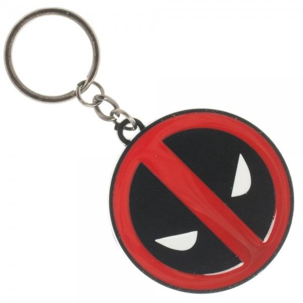 Marvel Comics Deadpool Eyes Logo Metal Enamel Keychain NEW UNUSED picture