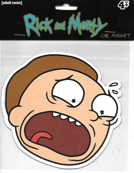 Rick and Morty Animated TV Series Morty Face Screaming Car Magnet NEW UNUSED picture