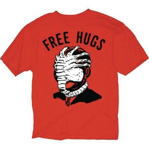 Alien Movies Face Hugger Art FREE HUGS Adult T-Shirt