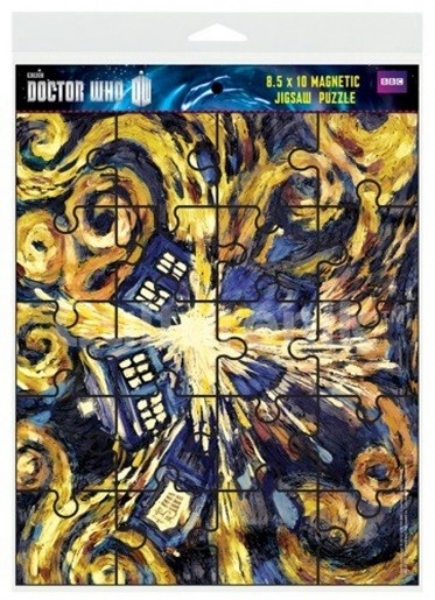 Doctor Who Exploding Tardis 20 Piece Vinyl Magnetic Jigsaw Puzzle, NEW SEALED
